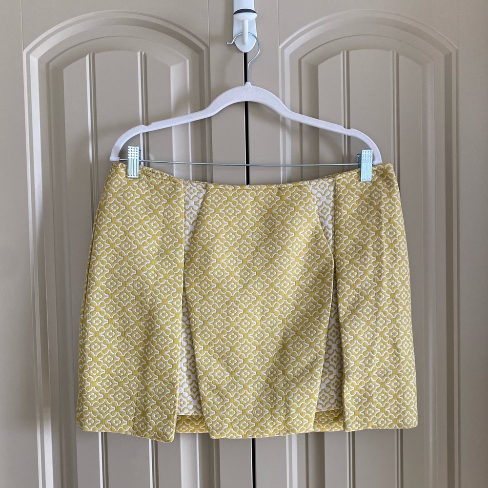 Urban Outfitters Coincidence & Chance Yellow Brocade Mini Skirt